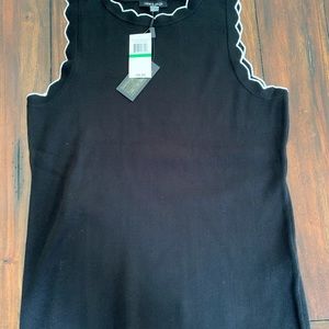 cable & gauge black sleeveless sweater BRAND NEW w/tags
